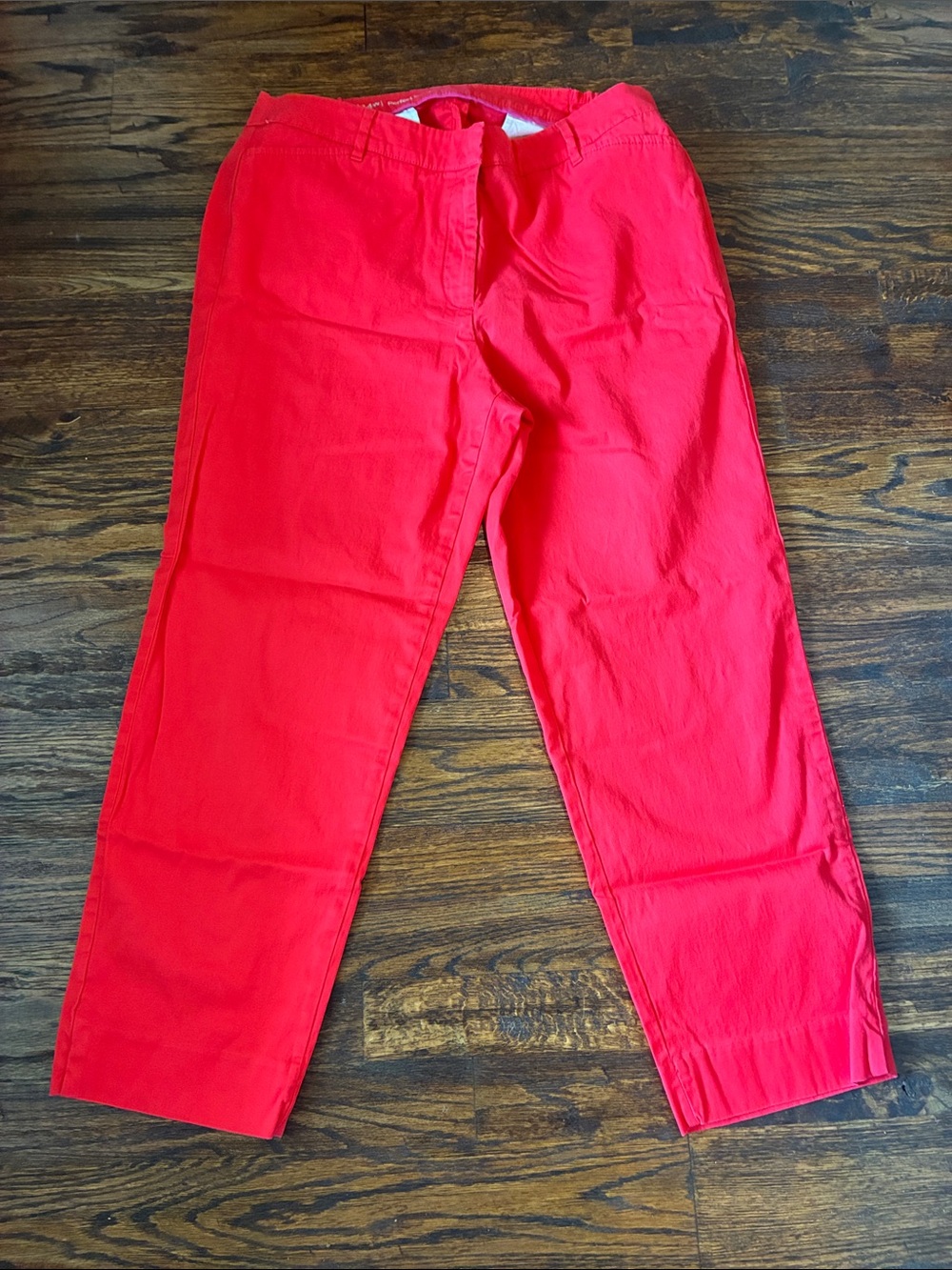 Talbots Orange Red Ankle Crop Pants